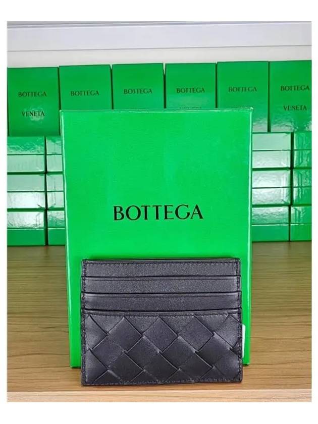 Intrecciato Leather Card Wallet Black - BOTTEGA VENETA - BALAAN 11