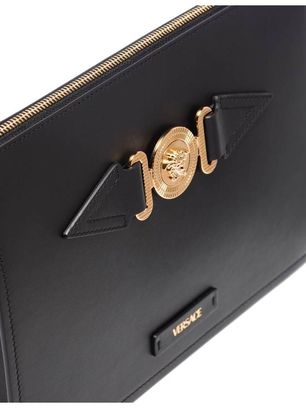 Medusa Logo Leather Clutch Bag Black - VERSACE - BALAAN 6