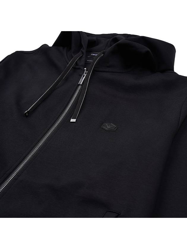 Men's Logo Zip-Up Hoodie Black - EMPORIO ARMANI - BALAAN 8