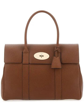 Bayswater Grain Small Classic Leather Tote Bag Brown - MULBERRY - BALAAN 1