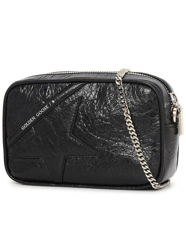 Star Glossy Lambskin Mini Cross Bag Black - GOLDEN GOOSE - BALAAN 3