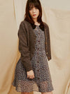 V-Neck Multi Bouchee Cardigan Brown - SORRY TOO MUCH LOVE - BALAAN 2