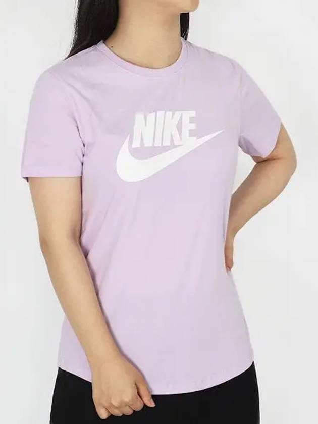 Genuine W Sportswear Essential Logo T shirt DX7907 545 - NIKE - BALAAN 2