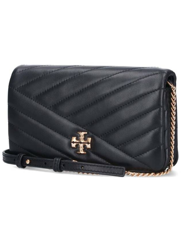 Kira Chevron Chain Cross Bag Black - TORY BURCH - BALAAN 3