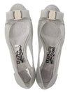 Ferragamo Vara Bow Women's Jelly Flat Shoes VARA JELLY SILVER 0726366 - SALVATORE FERRAGAMO - BALAAN 2