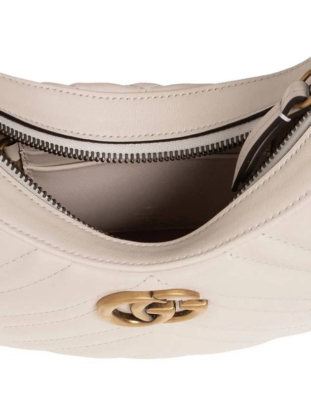 GG Marmont Half Moon Mini Bag White - GUCCI - BALAAN 5