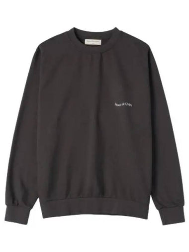 Micro word mark sweatshirt black - MUSEUM OF PEACE & QUIET - BALAAN 1