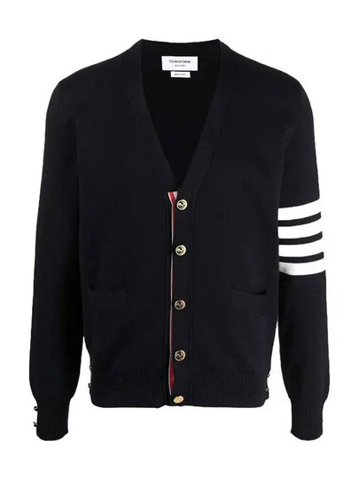 Milano Stitch 4 Bar Cardigan Navy - THOM BROWNE - BALAAN 2