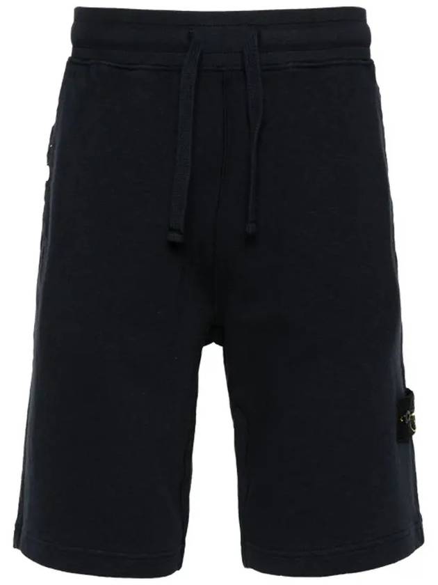 Compass Badge Cotton Track Shorts Navy - STONE ISLAND - BALAAN 3