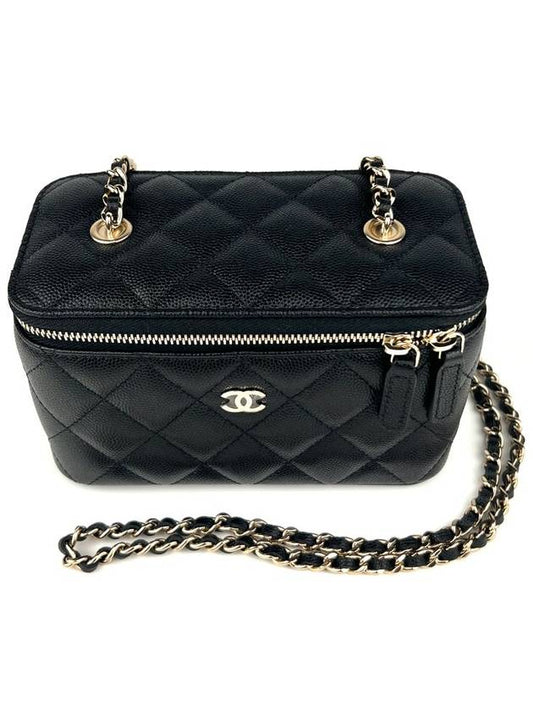 Classic Vanity Rectangular Black Gold Caviar AP1341 - CHANEL - BALAAN 2