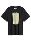 Graphic Print Short Sleeve T-Shirt Black - MAISON MARGIELA - BALAAN 2