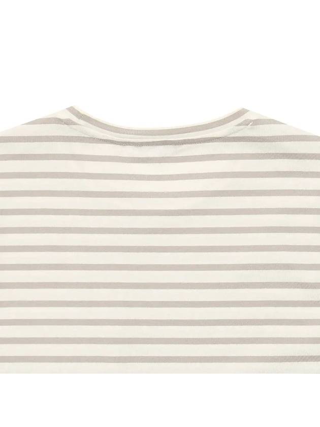 Striped Beige Round T-Shirt STEE162 - IKALOOOK - BALAAN 6