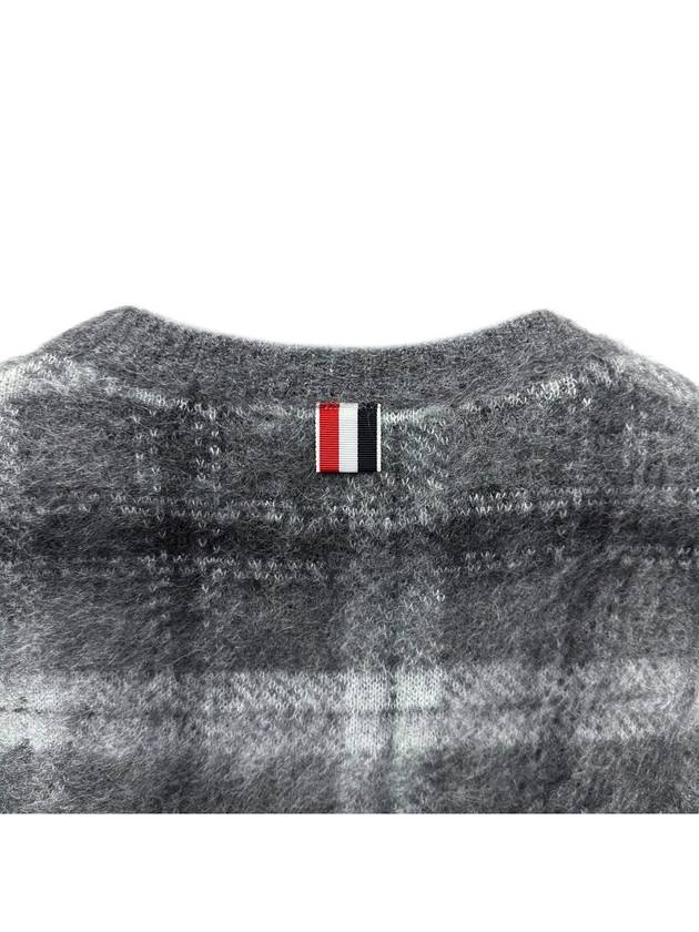 23FW Tartan Mohair Knit MKA487F - THOM BROWNE - BALAAN 4