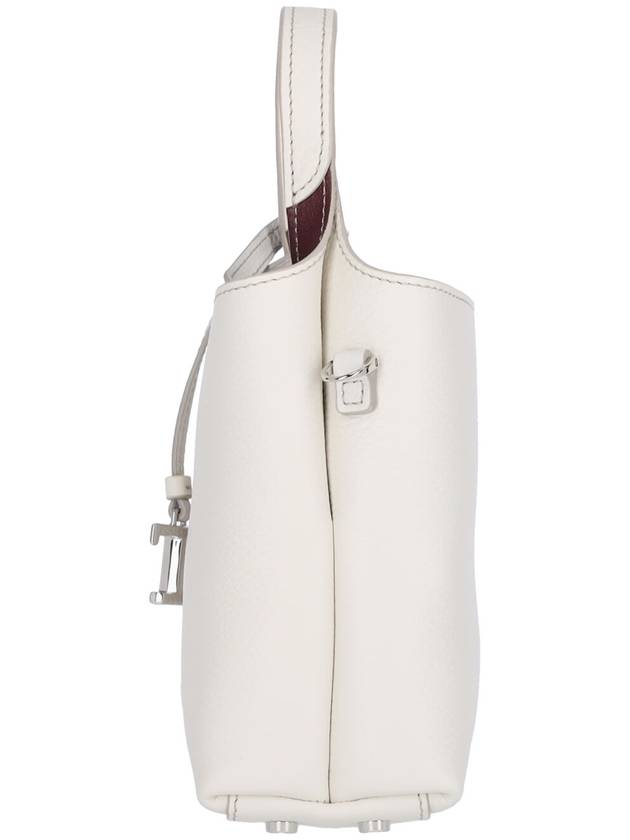 Micro Leather Mini Tote Bag White - TOD'S - BALAAN 6