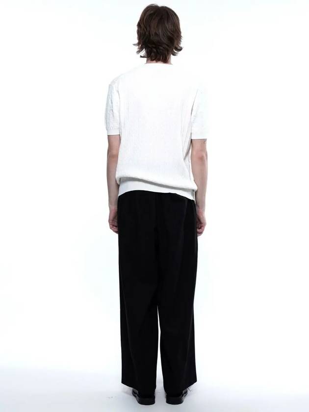 Linen two tuck wide pants black - CHANCE'S NOI - BALAAN 11