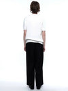 Linen Two-Tuck Wide Pants Black - CHANCE'S NOI - BALAAN 10