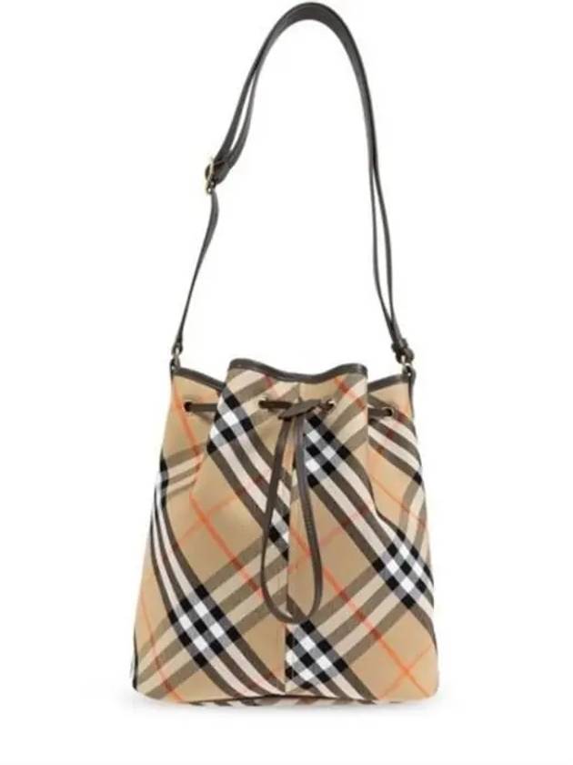 Check Cotton Bucket Bag Beige - BURBERRY - BALAAN 2