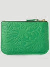 Embossed Forest Leather Pouch Clutch Bag Green - COMME DES GARCONS WALLET - BALAAN 3