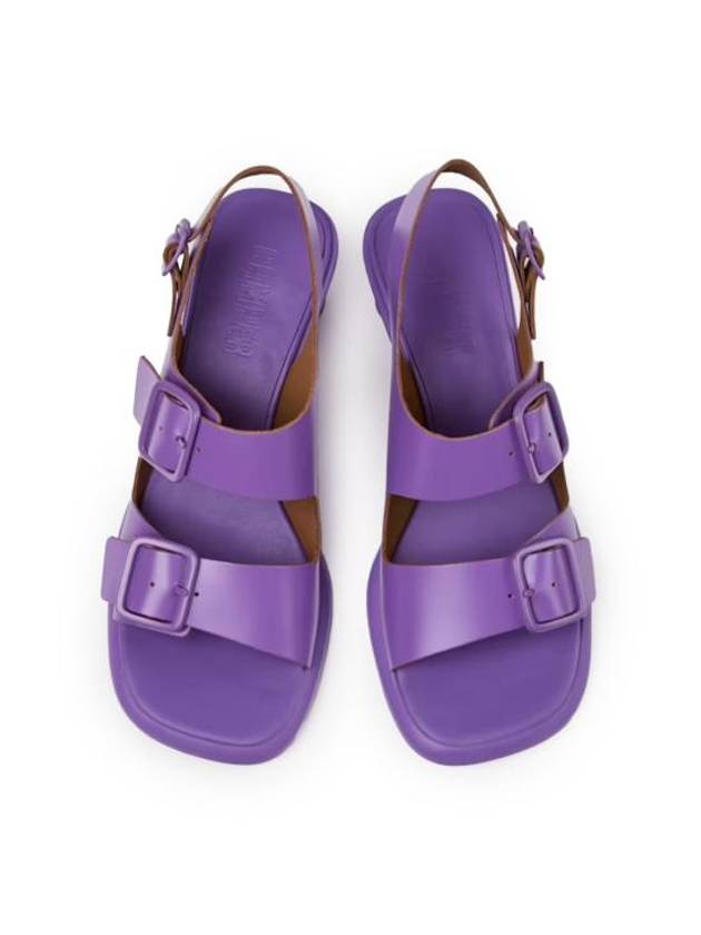 Women's Dina Leather Sandal Heels Purple - CAMPER - BALAAN 3