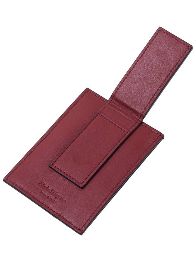 Men's Double Gancini Card Wallet 66 A387 NERO PEBBLE 0704957 - SALVATORE FERRAGAMO - BALAAN 7