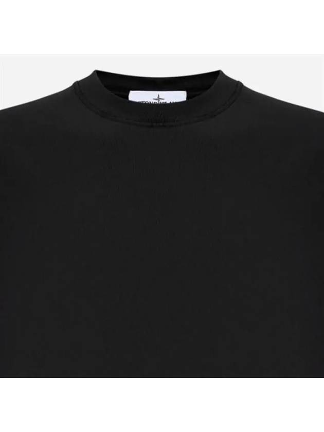 Wappen Patch Garment Dyed Sweatshirt Black - STONE ISLAND - BALAAN 4