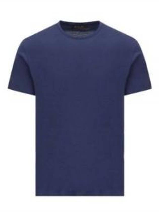 Silk Cotton Soft Short Sleeve T-Shirt Delft Blue - LORO PIANA - BALAAN 2