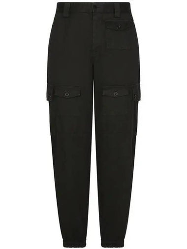 Pocket Cargo Straight Pants Black - DOLCE&GABBANA - BALAAN 1