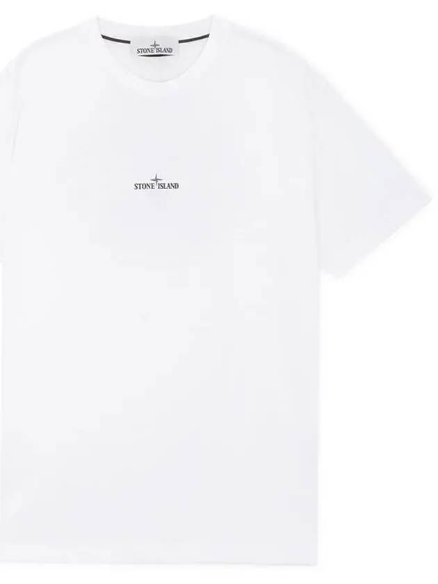 Stamp One Print Short Sleeve T-Shirt White - STONE ISLAND - BALAAN 4