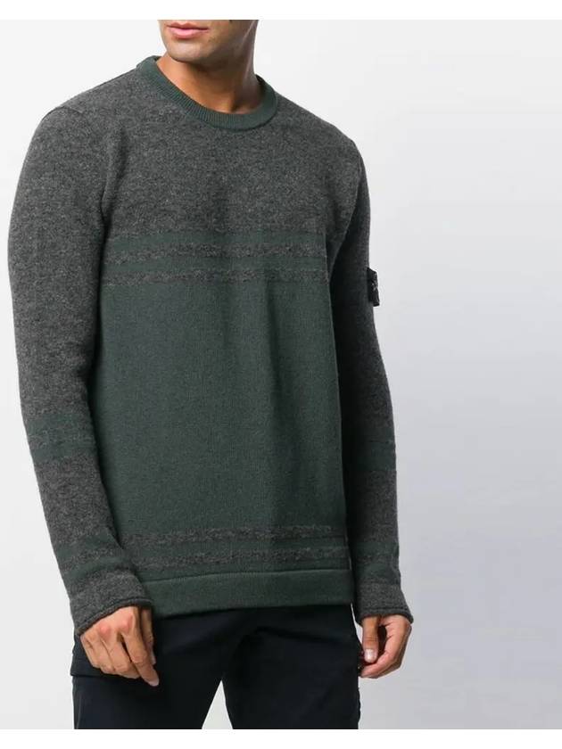 Wappen Patch Wool Knit Top Grey - STONE ISLAND - BALAAN 4