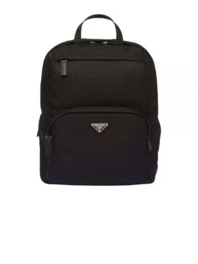 Triangle Logo Re-Nylon Backpack Black - PRADA - BALAAN 2