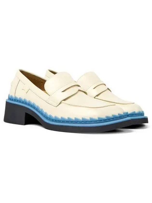 Twins Leather Loafers White Blue - CAMPER - BALAAN 2