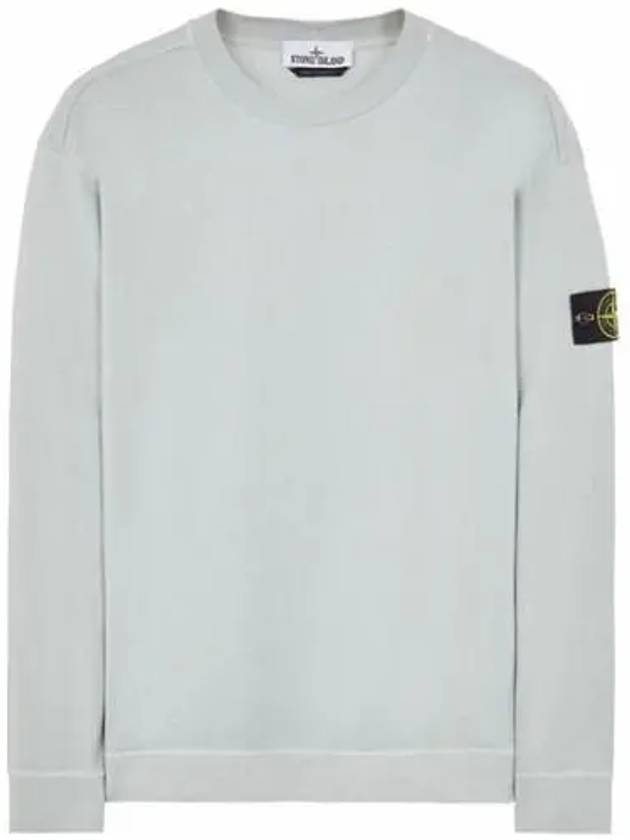 Men's Waffen Patch Crew Neck Sweatshirt Light Grey - STONE ISLAND - BALAAN 2