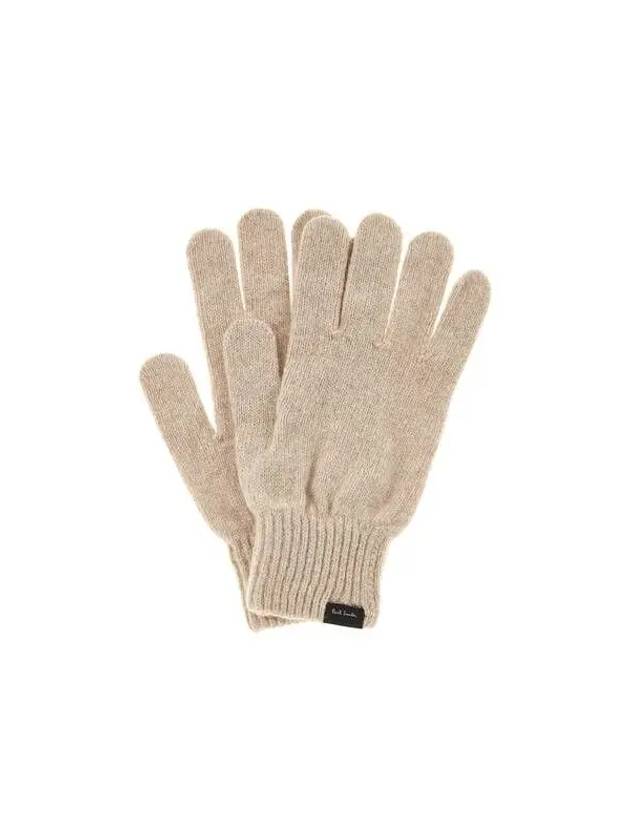 Mini label cashmere gloves melange beige 270557 - PAUL SMITH - BALAAN 1