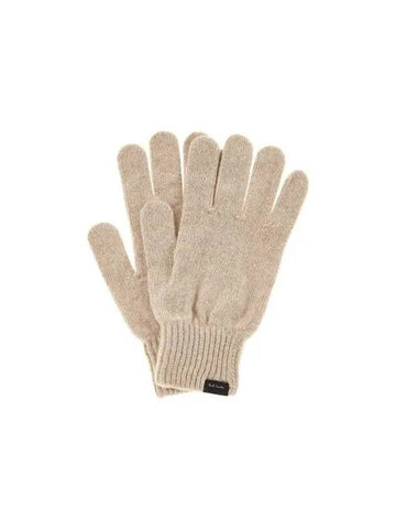 Mini label cashmere gloves melange beige 270557 - PAUL SMITH - BALAAN 1