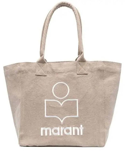 Yenky Embroidered Logo Shopper Tote Bag Beige - ISABEL MARANT - BALAAN 2