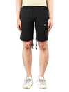 Men's Zipper Insert String Hem Pocket Shorts Black - TEN C - BALAAN.
