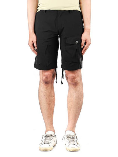 Men's Zipper Insert String Hem Pocket Shorts Black - TEN C - BALAAN 2