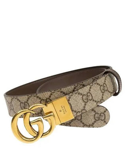 GG Marmont Reversible Belt Brown Beige - GUCCI - BALAAN 2