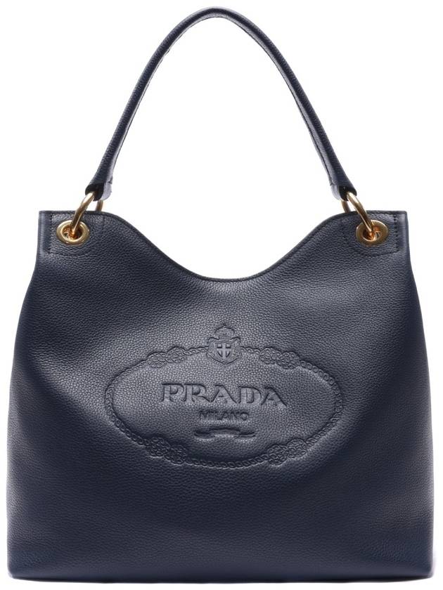 Vitello Phoenix Hobo Bag Navy - PRADA - BALAAN 2