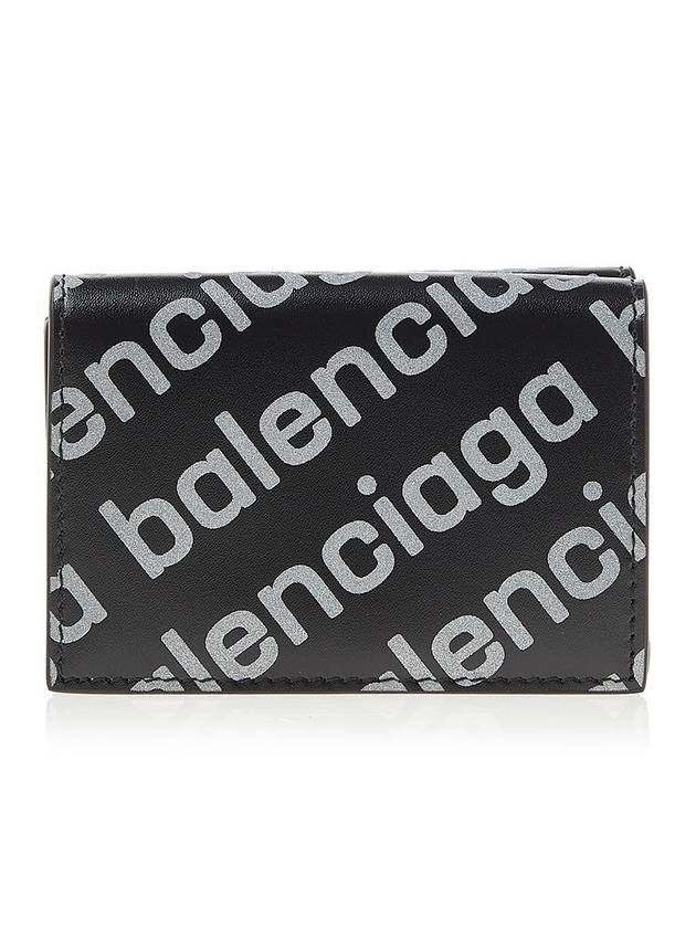 All-Over Logo Tri-Fold Half Wallet Black - BALENCIAGA - BALAAN 1