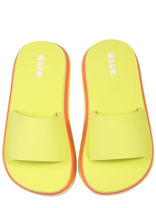 Color Block Platform Slippers Yellow - MSGM - BALAAN 3