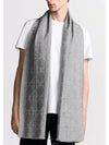 Cannage Scarf Gray Cashmere - DIOR - BALAAN 2