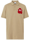 Men's Monster Graphic Cotton PK Shirt Brown - BURBERRY - BALAAN.