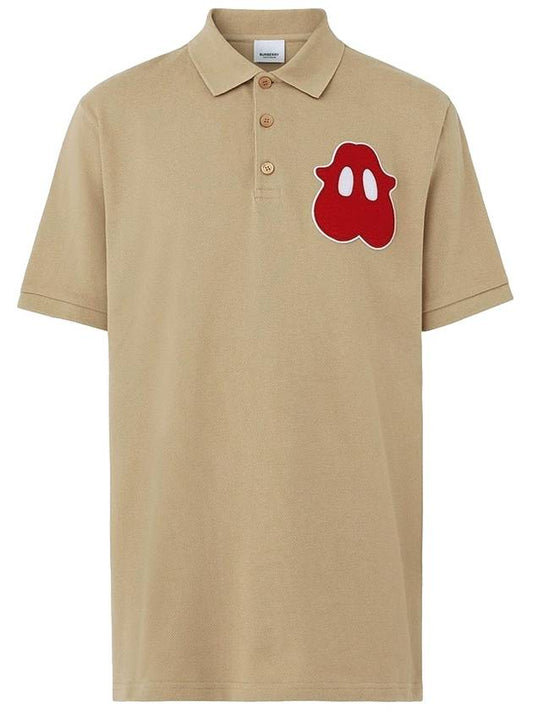 Men's Monster Graphic Cotton PK Shirt Brown - BURBERRY - BALAAN.