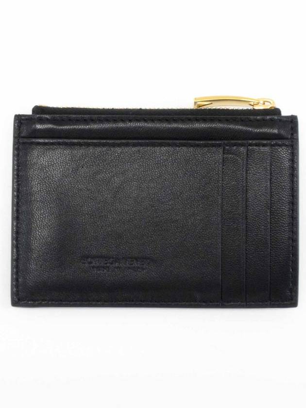 Intrecciato Zipper Card Wallet Black - BOTTEGA VENETA - BALAAN 6