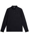 Men s Florian Long Sleeve Golf Polo Black GMJT10690 9999 - J.LINDEBERG - BALAAN 1