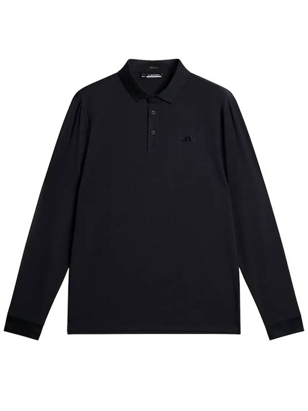 Men s Florian Long Sleeve Golf Polo Black GMJT10690 9999 - J.LINDEBERG - BALAAN 1