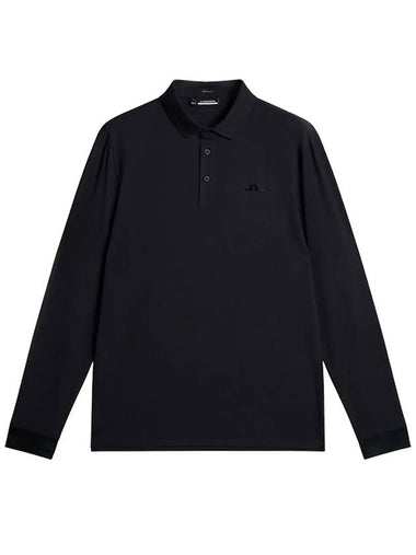 Men s Florian Long Sleeve Golf Polo Black GMJT10690 9999 - J.LINDEBERG - BALAAN 1