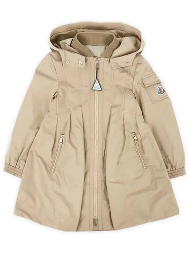 Kids ARILD Hooded Long Jacket Beige 1C00011 5979X 202 8 10A - MONCLER - BALAAN 1