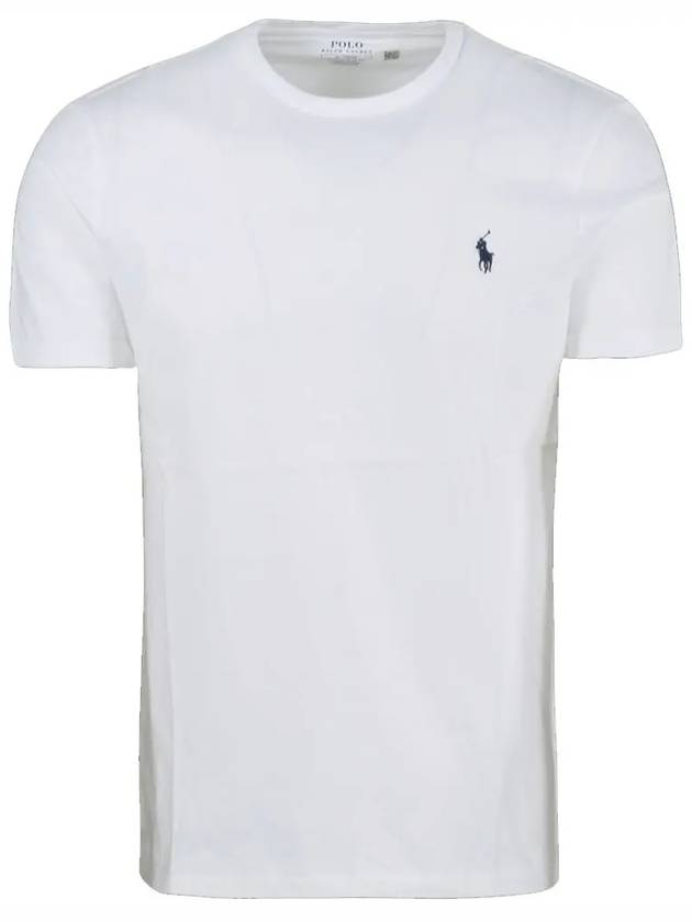 Men's Embroidered Pony Short Sleeve T-Shirt White - POLO RALPH LAUREN - BALAAN 3